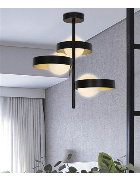 Arianna pendant light - AJP - 3 lights, black finish