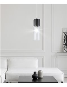 Derek ceiling pendant light - AJP - Tubular glass lamp in 2 colors 2