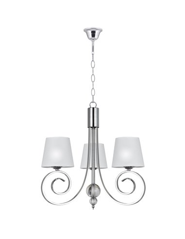 Marela pendant light - AJP - Classic ceiling light, white fabric shade