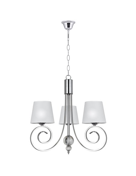 Marela pendant light - AJP - Classic ceiling light, white fabric shade