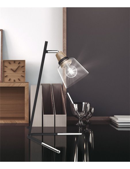 Indigo table lamp - AJP - Modern lamp with glass lampshade