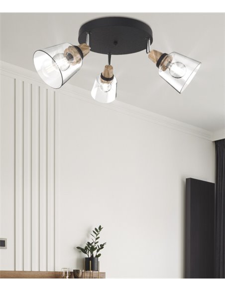 Indigo ceiling light - AJP - Round lamp with 3 directional spotlights