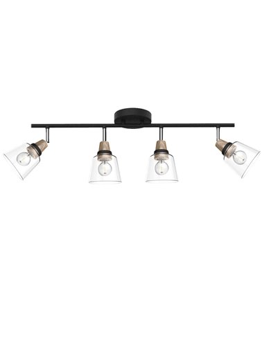 Indigo ceiling light strip - AJP - Modern design with 4 adjustable spotlights