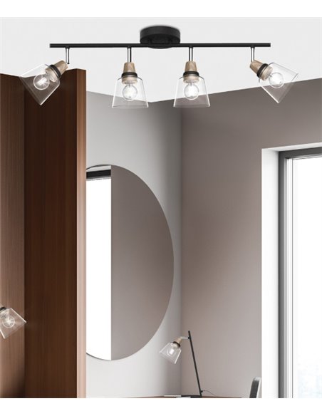 Indigo ceiling light strip - AJP - Modern design with 4 adjustable spotlights