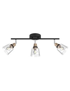 Indigo ceiling light - AJP - 3 directional spotlights, glass lampshades 2