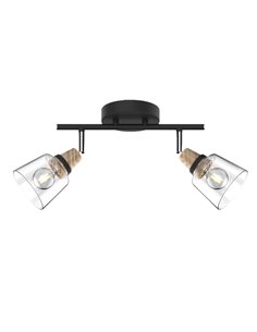 Indigo ceiling light - AJP - 2 adjustable glass lampshades 2