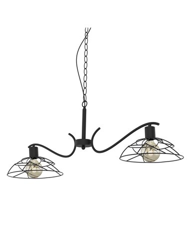 Farrel pendant light - AJP - Black vintage design, 2 shades