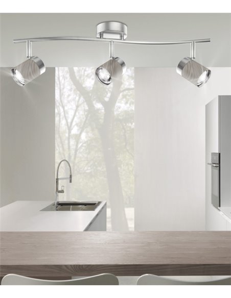 Bolzano pendant light - AJP - 3 dimmable lights, satin nickel