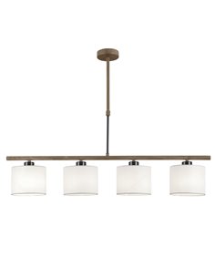 Berta pendant light - AJP - Nordic design with 4 lights, white fabric lampshades 2