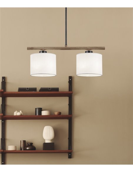 Berta pendant light - AJP - Nordic design with 2 lights, fabric shade