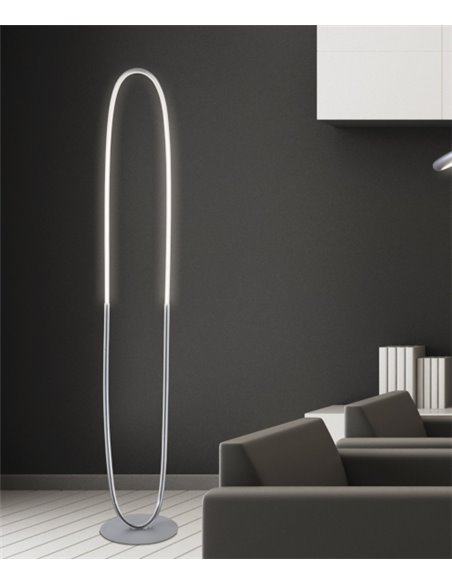 Mya floor lamp - AJP - Minimalist LED lamp, chrome finish