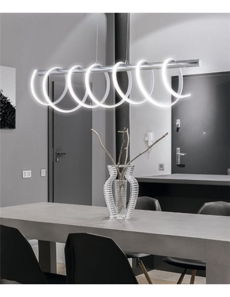 Moeb pendant light - AJP - Elegant design in chrome, LED lamp