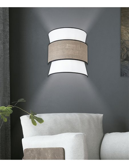 Sabina wall light - AJP - Fabric lamp with 2 lights