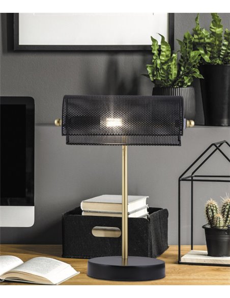 Buffete table lamp - AJP - Black and gold vintage lamp