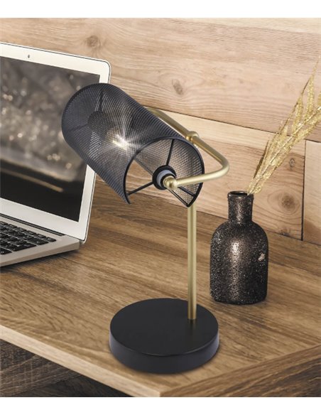 Buffete table lamp - AJP - Black and gold vintage lamp