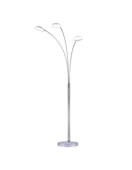 Draco floor lamp - AJP - Modern design in chrome finish, 3 LED lights