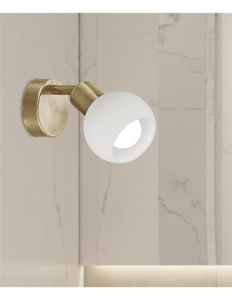 Opal wall spotlight - AJP - Adjustable lamp with glass lampshade