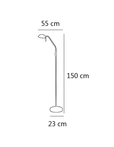 Modos floor lamp - AJP - Reading light with glass lampshade