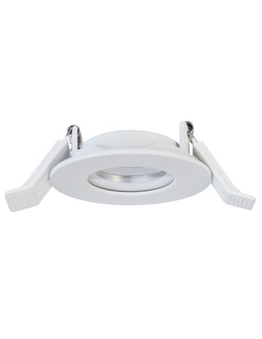 LED outdoor white finished aluminum recessed light Ø 9 cm IP 65 - Inel - Indeluz - Novolux