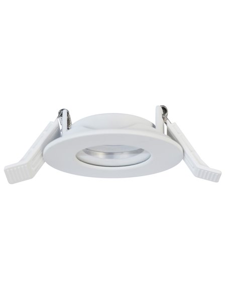 LED outdoor white finished aluminum recessed light Ø 9 cm IP 65 - Inel - Indeluz - Novolux