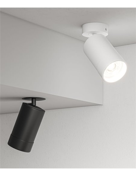 Crown surface/ recessed ceiling spotlight - Beneito & Faure - Adjustable ceiling light