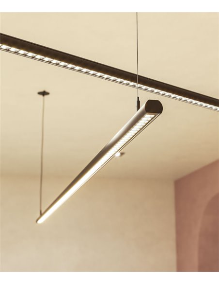 Evo R pendant light - Beneito & Faure - Horizontal design available in black or white