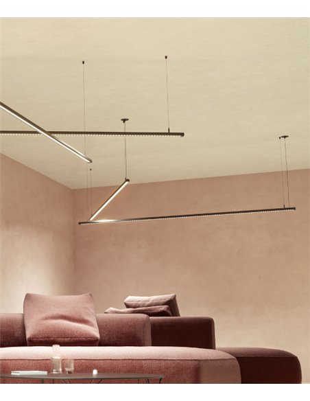 Evo R pendant light - Beneito & Faure - Horizontal design available in black or white