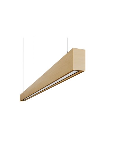 Forest pendant light - Beneito & Faure - Wooden linear lamp