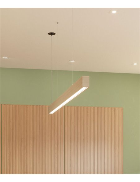 Forest pendant light - Beneito & Faure - Wooden linear lamp