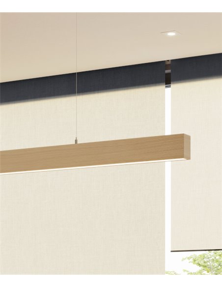 Forest pendant light - Beneito & Faure - Wooden linear lamp