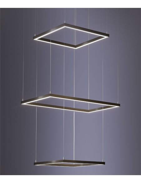 Mirrow pendant light - Beneito & Faure - Square LED lamp