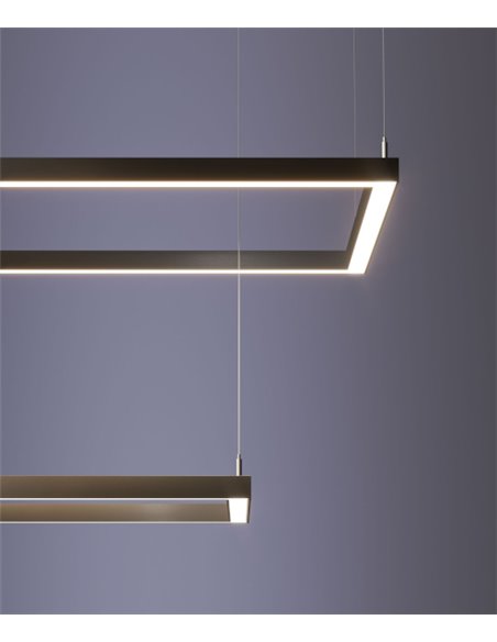 Mirrow pendant light - Beneito & Faure - Square LED lamp