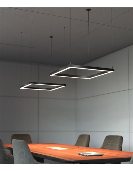 Mirrow pendant light - Beneito & Faure - Square LED lamp