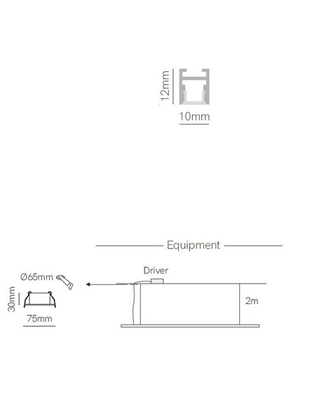 Nyneto pendant light - Beneito & Faure - Linear office lamp, LED dimmable