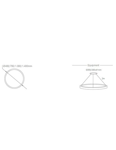 Zero In pendant light - Beneito & Faure - Minimalist circular LED lamp