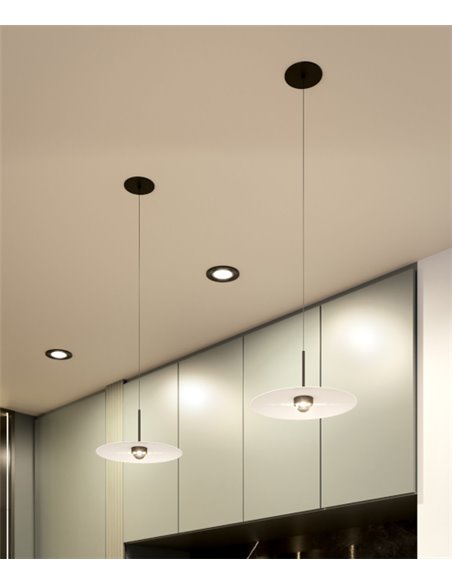 Hat R pendant light - Beneito & Faure - LED recessed light with adjustable height