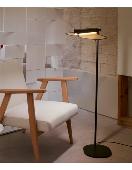 Omma floor lamp - LZF - Wooden+metal lamp, Available in various colours, LED 3000K dimmable, Height: 114 cm