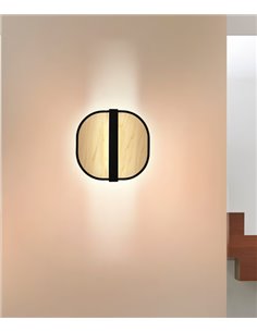 Omma wall light - LZF - Natural wood shade, LED dimmable