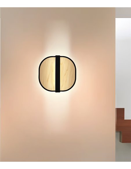 Omma wall light - LZF - Natural wood shade, LED dimmable