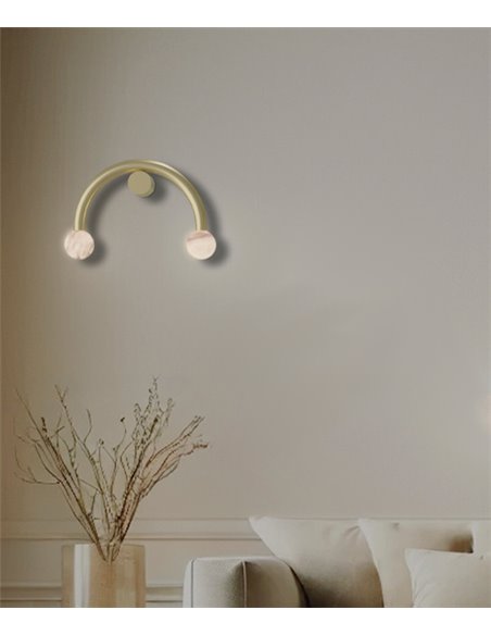 Rigoberta Direct Curved wall light - Robin - Minimalist ball light, Available in black or white