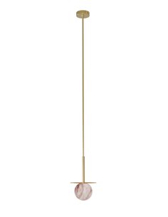 Royal Disc pendant light - Robin - Decorative lamp with spherical alabaster lampshade 2
