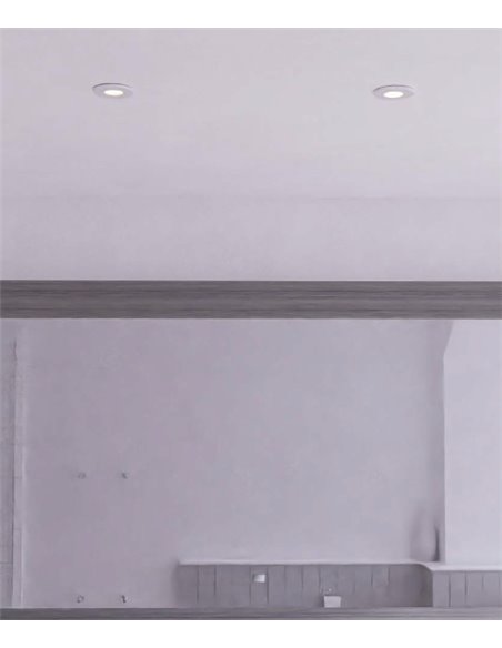 Feu recessed ceiling light - FORLIGHT - Suitable for outdoor use (IP65), Diameter: 8.5 cm, GU10