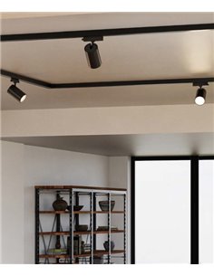 Tent three-phase track light - FORLIGHT - White or black aluminium spotlight, LED 3000K or 4000K