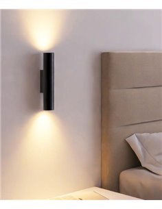 Meds wall light - FORLIGHT - Double light emission, Black aluminium structure
