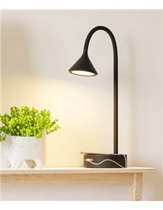 Ding desk light - FORLIGHT - Touch lamp with USB, Mobile charger, Adjustable shade