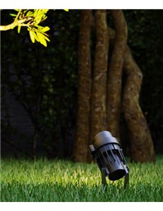 Minimal outdoor stake light - FORLIGHT - Black modern spotlight, LED 3000K or 4000K