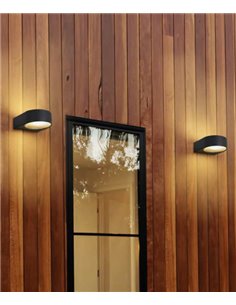 Mayor outdoor wall light - FORLIGHT - Aluminium lamp in grey and anthracite, E27 15W IP44
