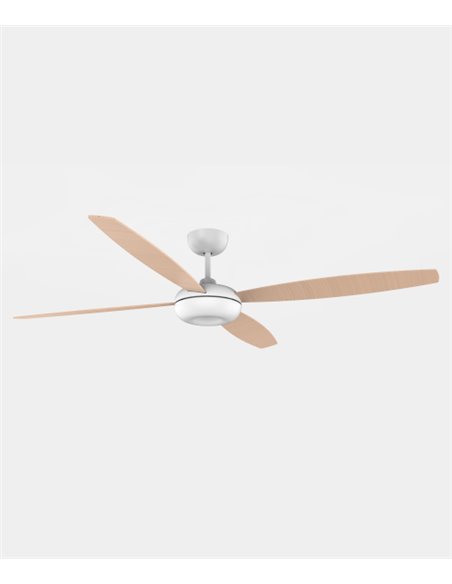 Ceiling fan without light four reversible blades white/sandblasted Kudari - Leds C4