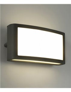 Zenitha outdoor wall light - FORLIGHT - LED lamp, black finish