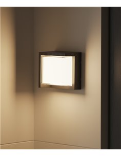 Creu outdoor wall light - FORLIGHT - Black square design, LED dimmable